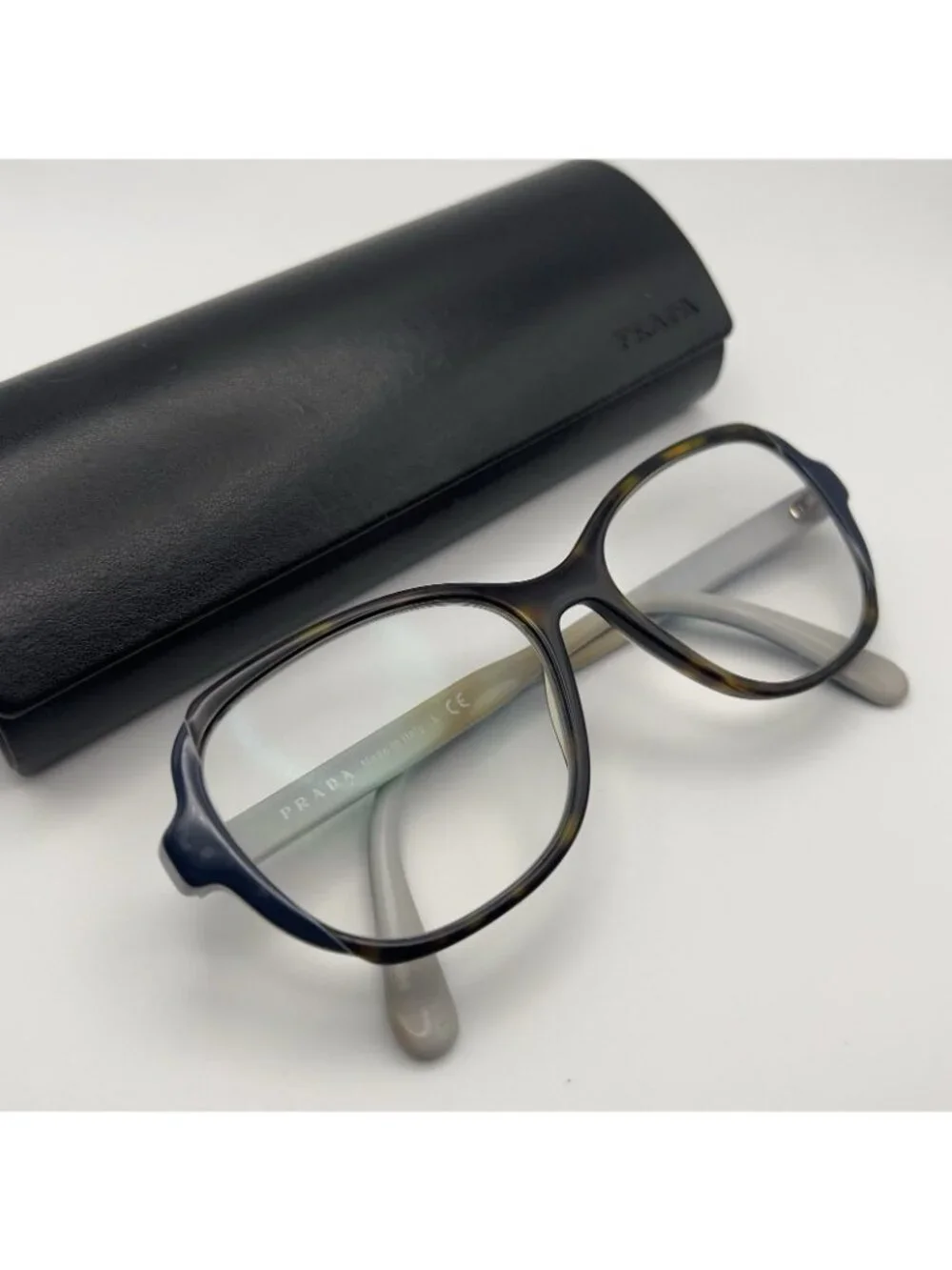 Prada VPR03V W3C-1O1 Eyeglass Frames Tortoise Brown Blue Gray 54-17-140 Italy